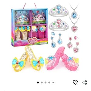 Princess Dress-Up Accessories Set with Pink and Blue Colors